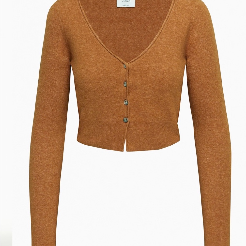 Wilfred Brown V-Neck Cardigan